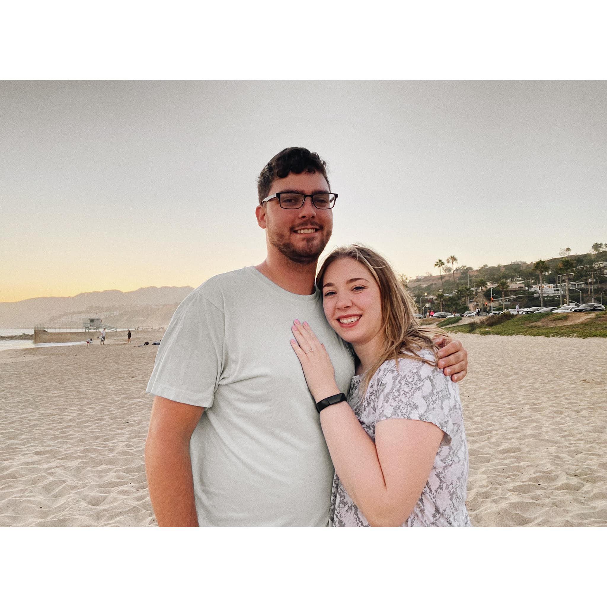 FINALLY ENGAGED! 8/2/21 at Will Rogers Beach in Los Angeles