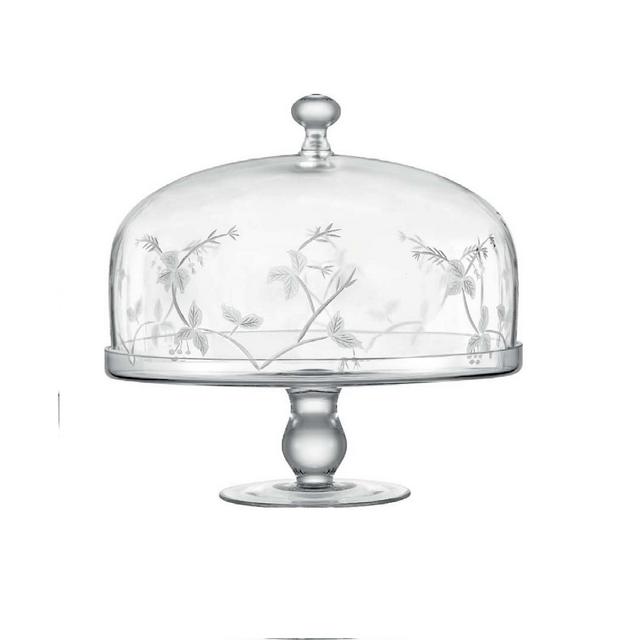 Qualia Glass Sylvan Cake Stand and Dome