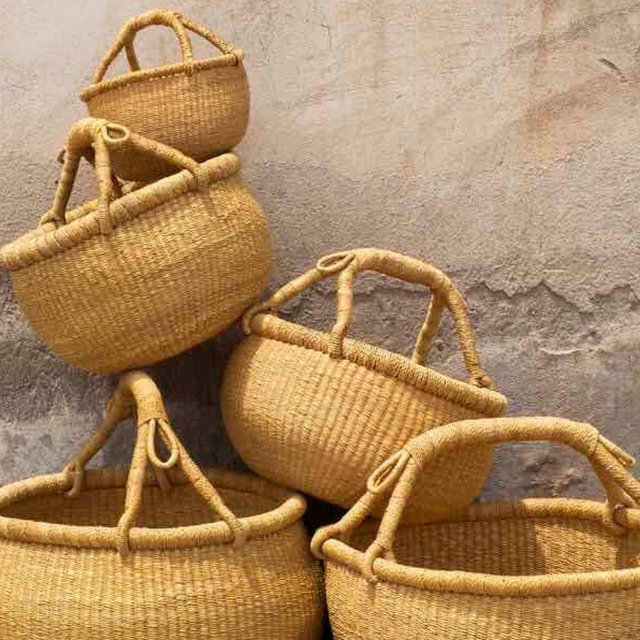Bolga Hamper Kilika Flower Pot Home Woven Decor Gift African Natural Basket