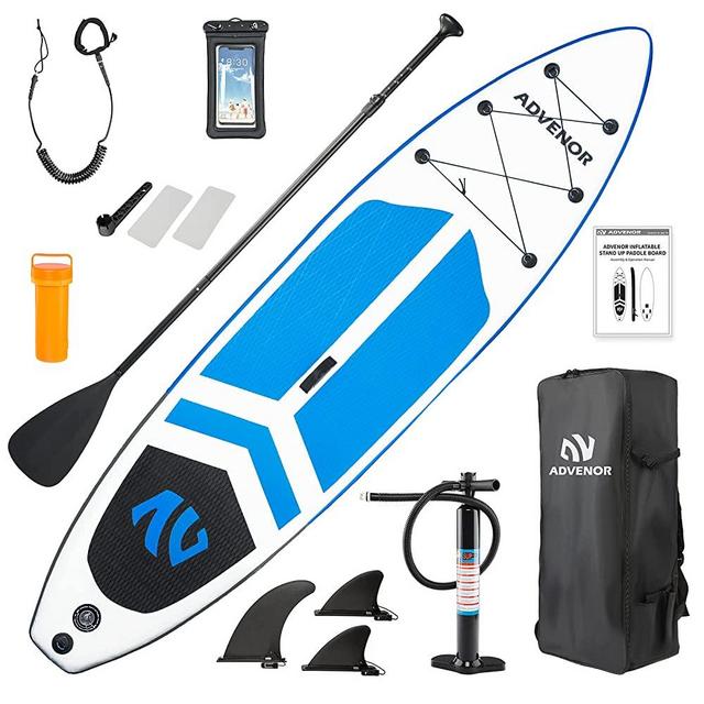 ADVENOR Paddle Board 11'x33 x6 Extra Wide Inflatable Stand Up Paddle Board with SUP Accessories Including Adjustable Paddle,Backpack,Waterproof Bag,Leash,and Hand Pump,Repair Kit