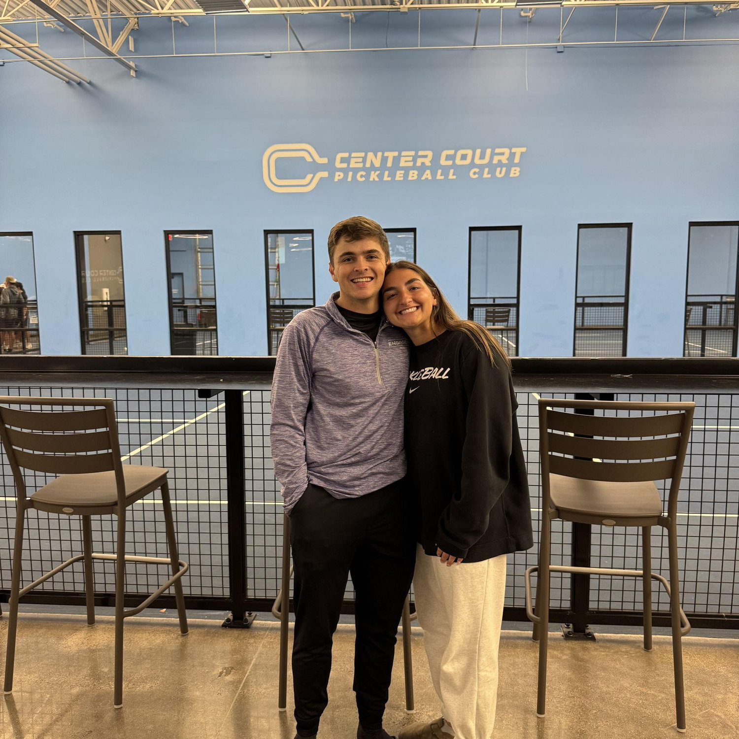 At one of many college pickleball tournaments.