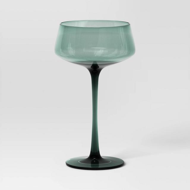 9.8oz Cocktail Coupe Glass Teal - Threshold™