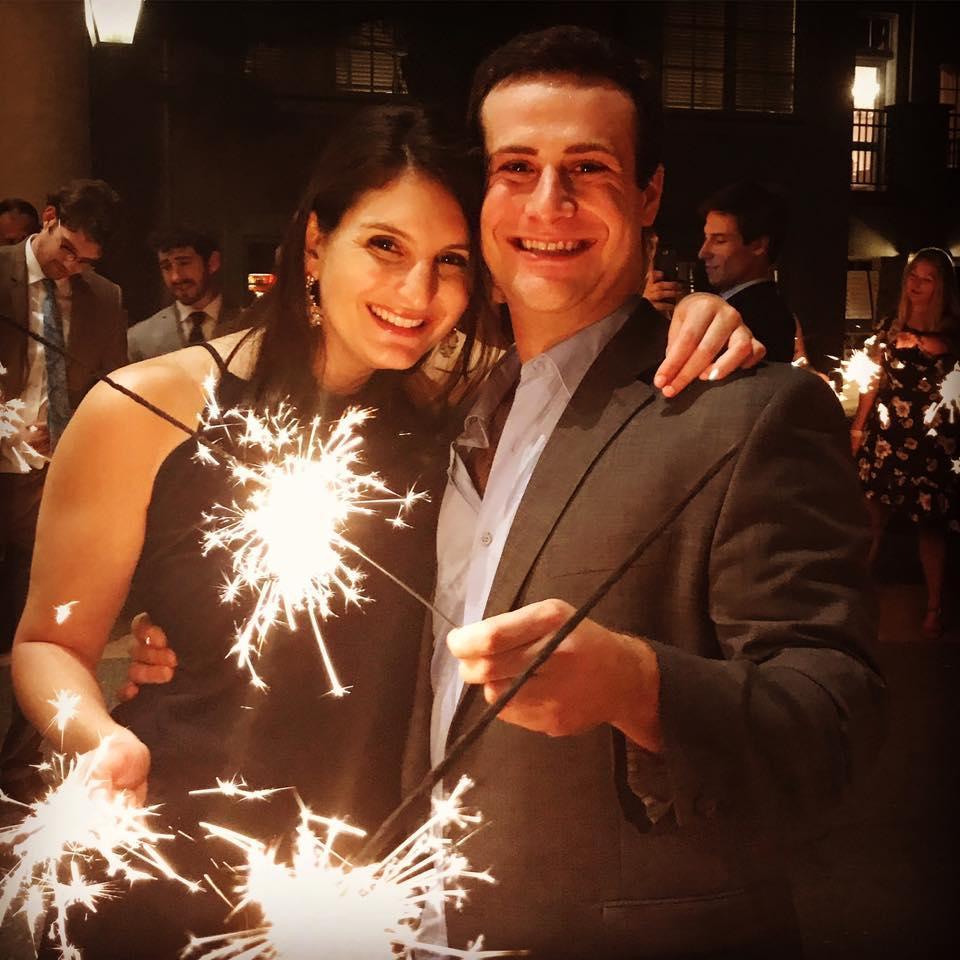 Sparklers for our first friend's wedding
