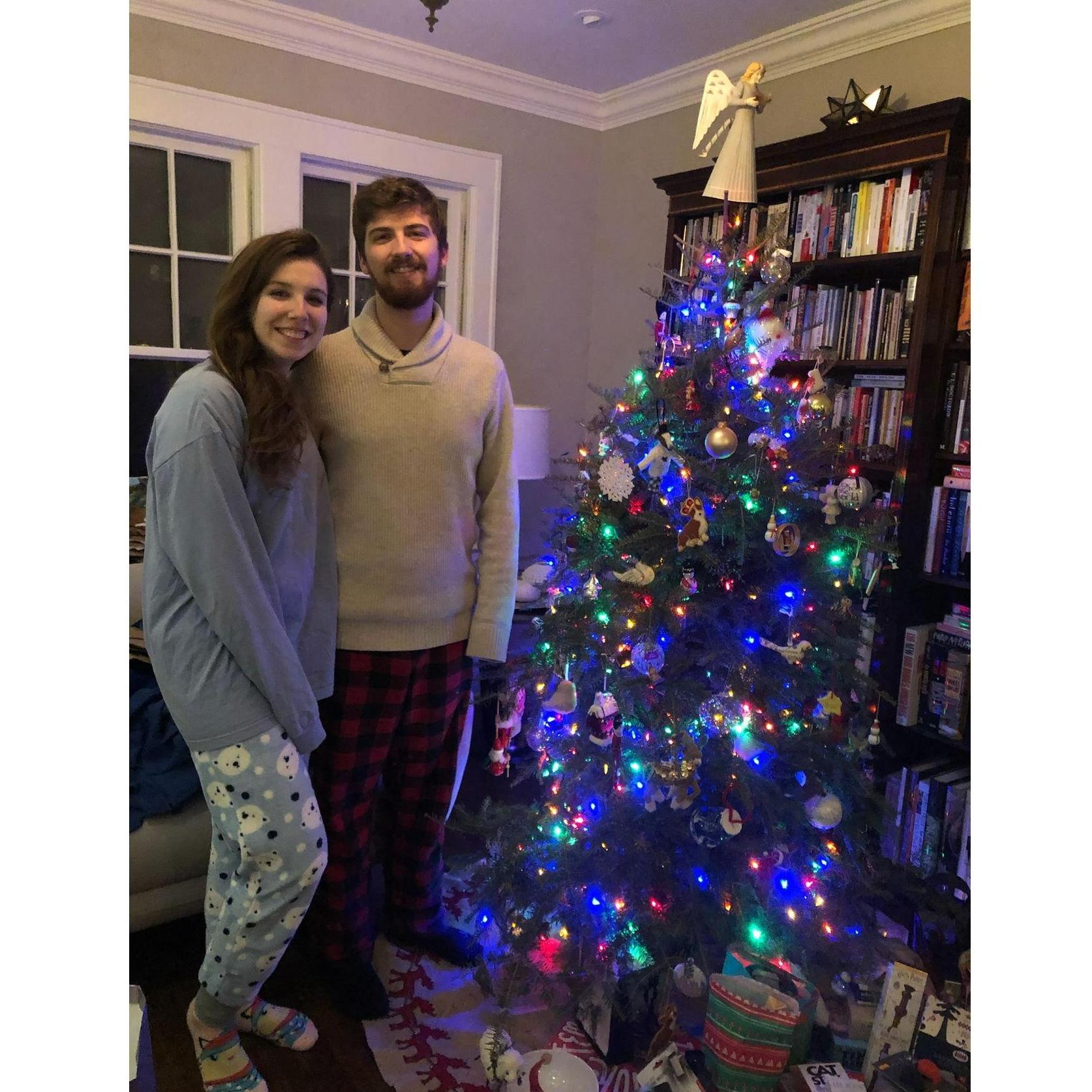 Christmas 2018: Alden came to New York to visit after Elena came home from her semester abroad in England