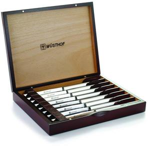 Wusthof 8-Piece Stainless-Steel Steak Knife Set with Wooden Gift Box
