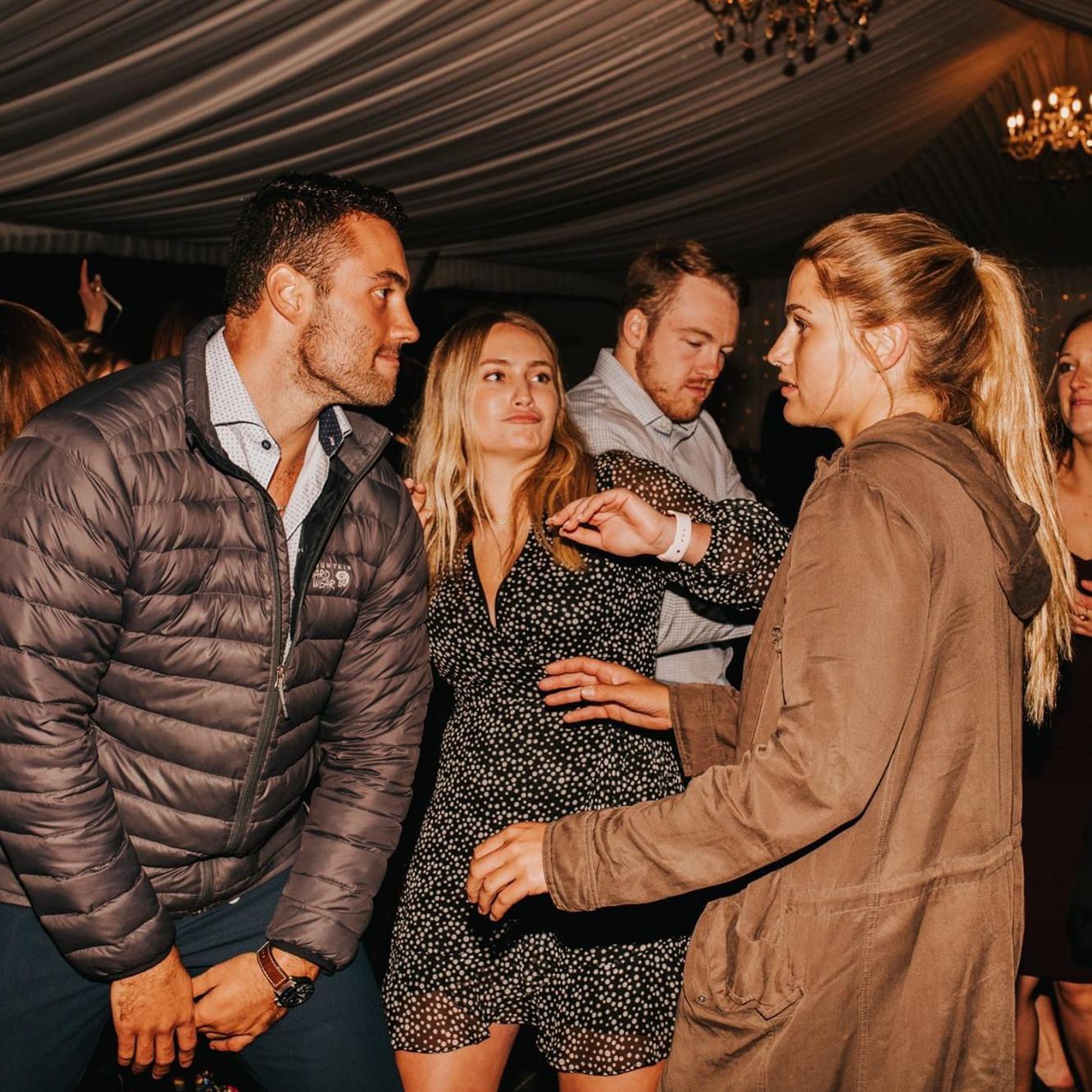 2019 Taylor and Trevor wedding celebration: the dance floor requires focus and energy