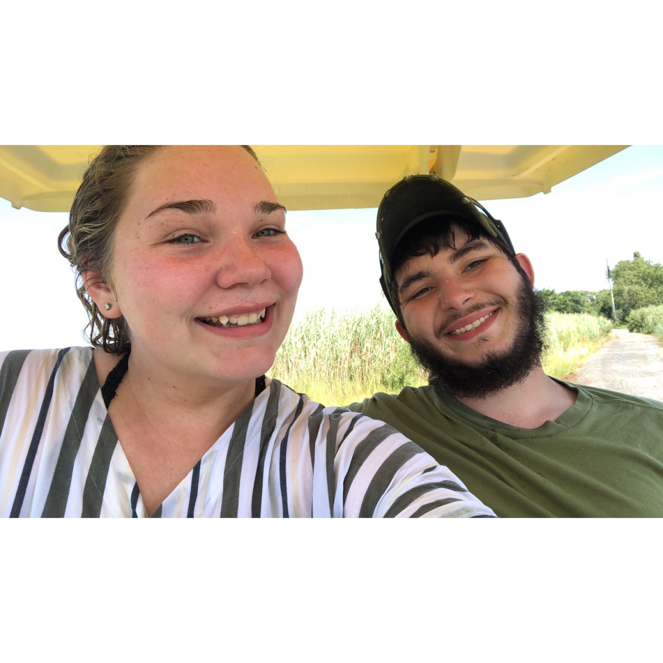 Chincoteague during Senior beach week in 2019 after we jumped in the ocean with all our clothes on.