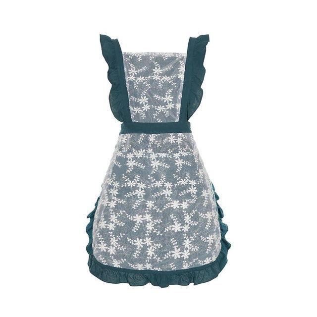 Pinknoke Vintage Pinafore Apron Dress for Women with Pockets Cute Floral Chef Aprons for Kitchen Cooking Baking Gardening