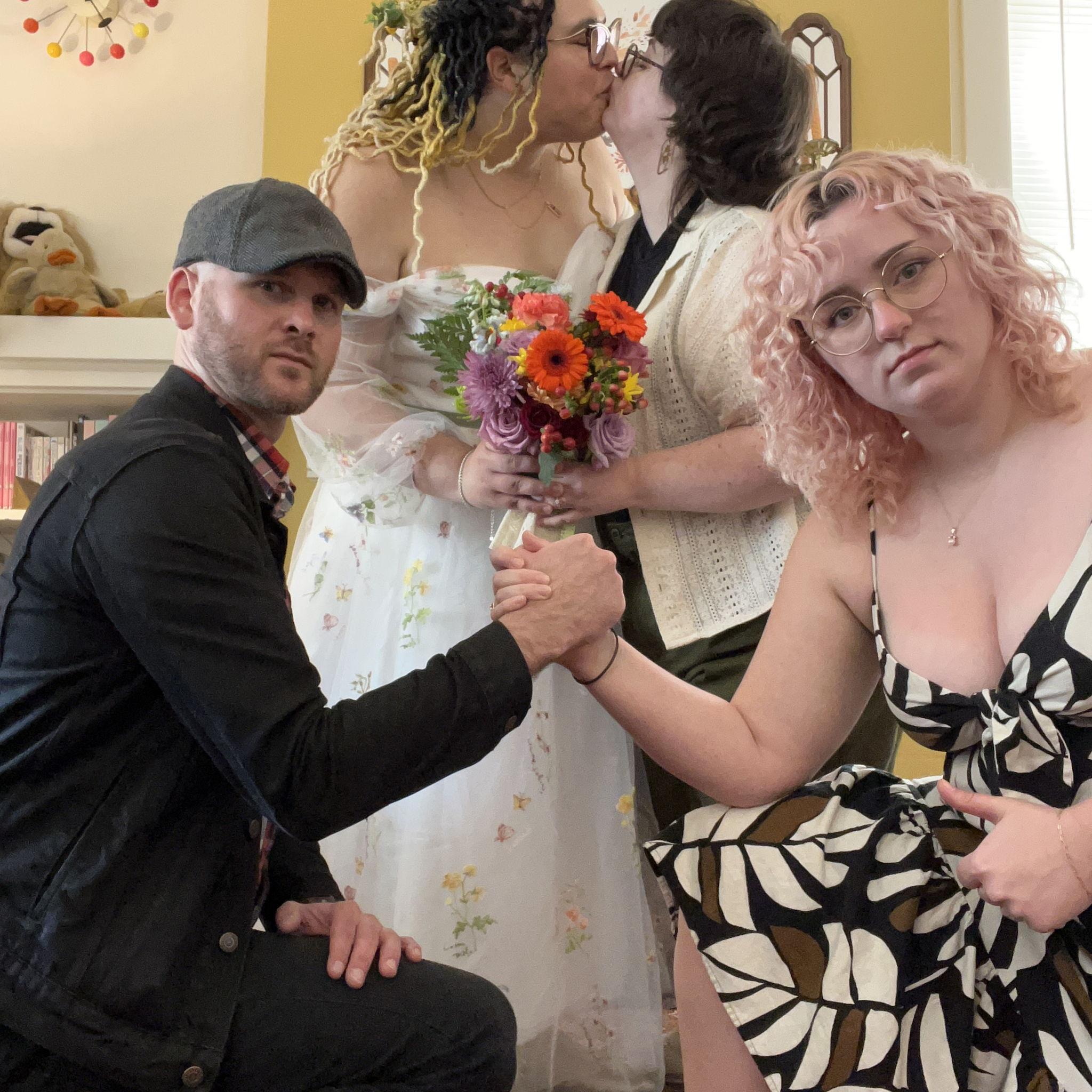 At Elias and Morgan's wedding, 2024