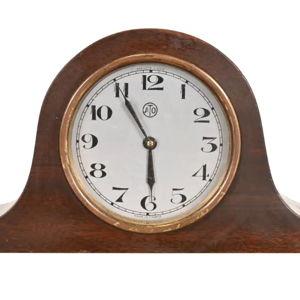 Early Herman Miller Art Deco Mahogany Mantel Clock, Circa 1930s