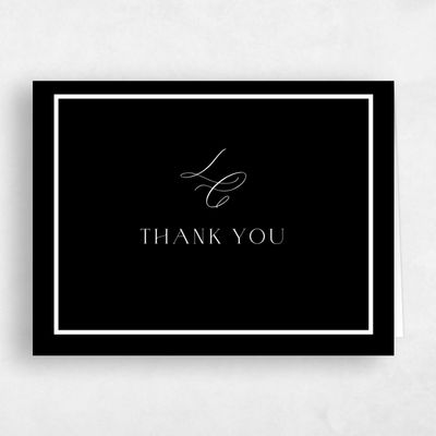 Black Wedding Thank You - Artvin Landscape