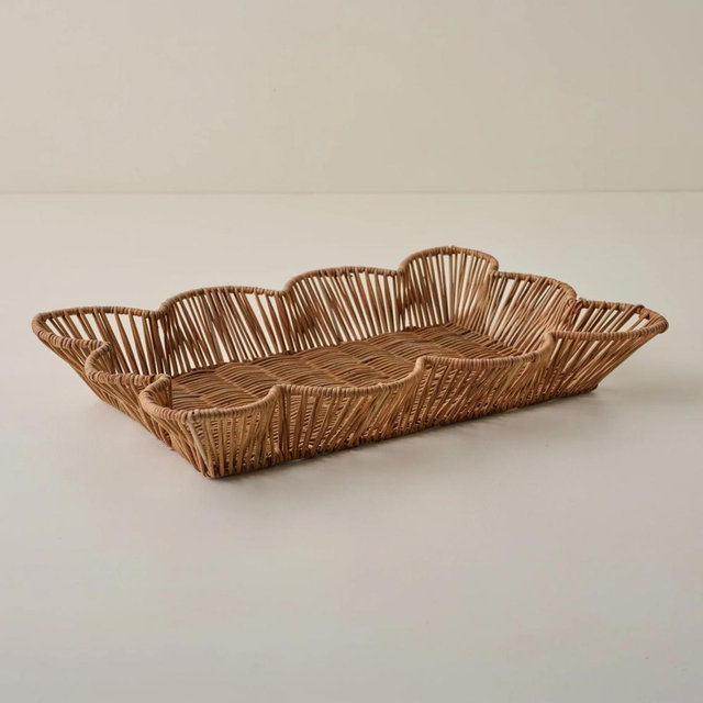 Large Norah Woven Scalloped Tray