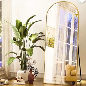 BEAUTYPEAK 64"x21.1" Arched Gold Full Length Mirror