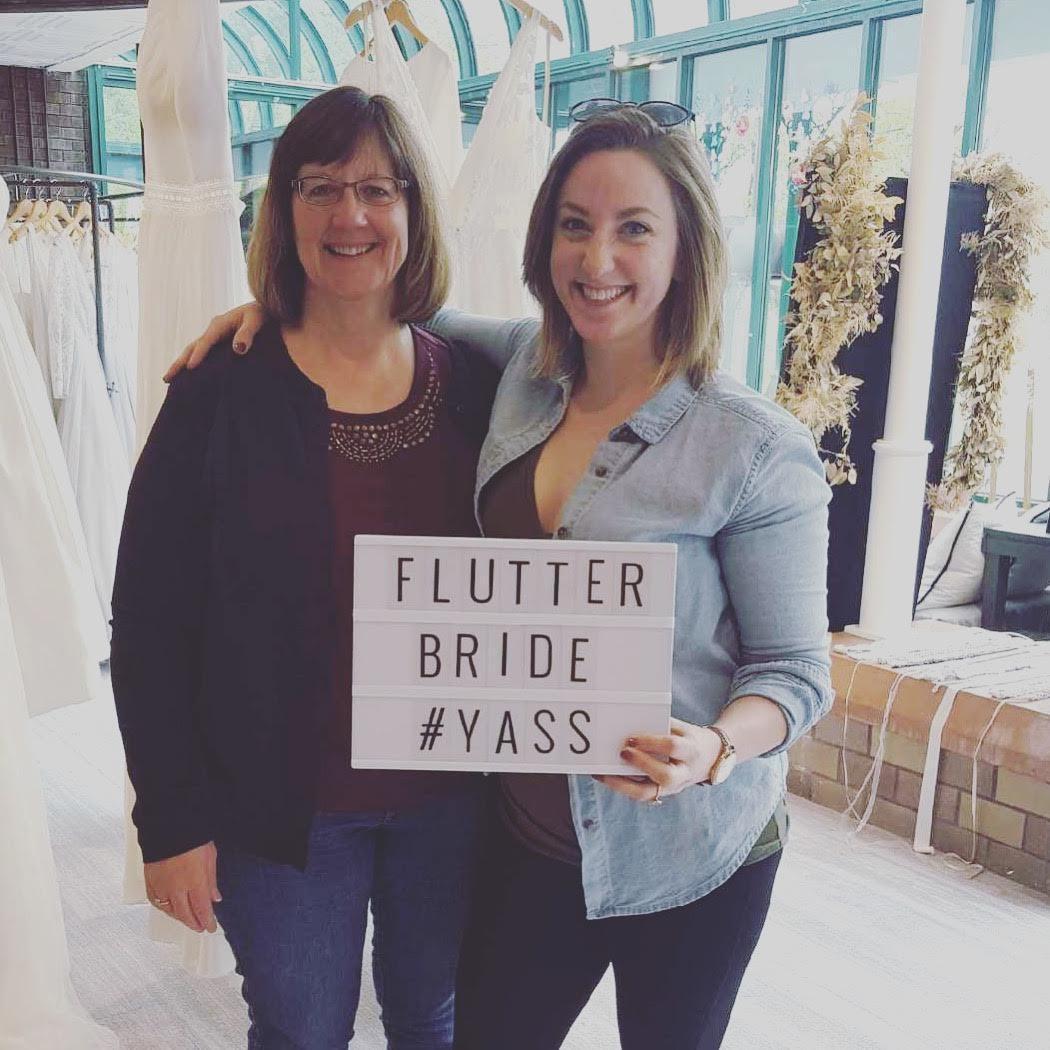 Mom and I after we found my dress on Mother's Day!