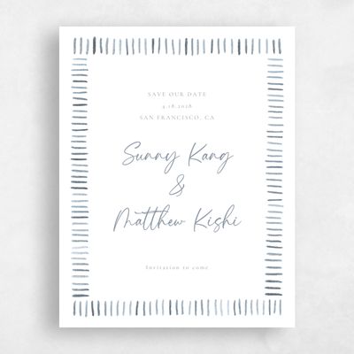 White Wedding Save the Date - Lund Portrait