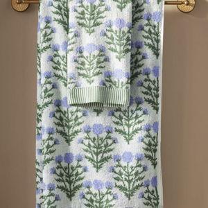 Eudora Cotton Towel Collection - Bath Towel Color: Blue