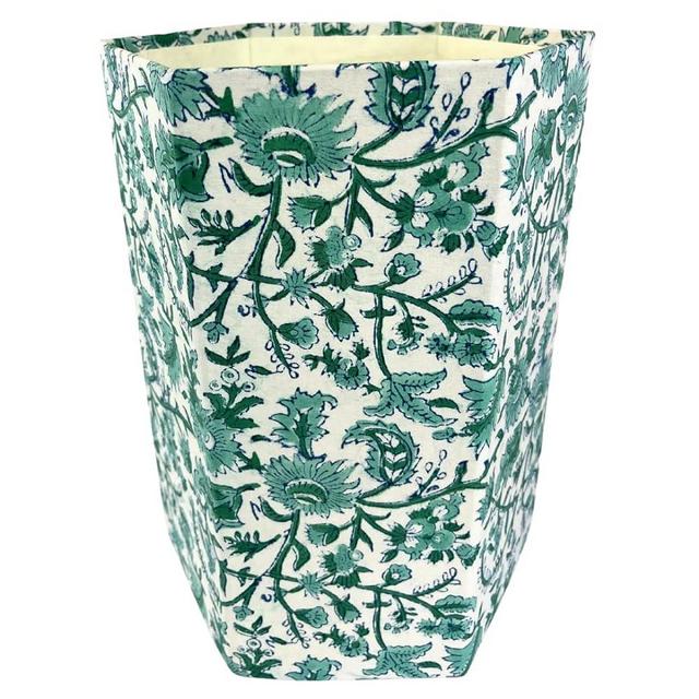 Waste Basket | Decorative Small Waste Basket | Cute Bedroom Trash Can | Colorful Trash Can (Vines)