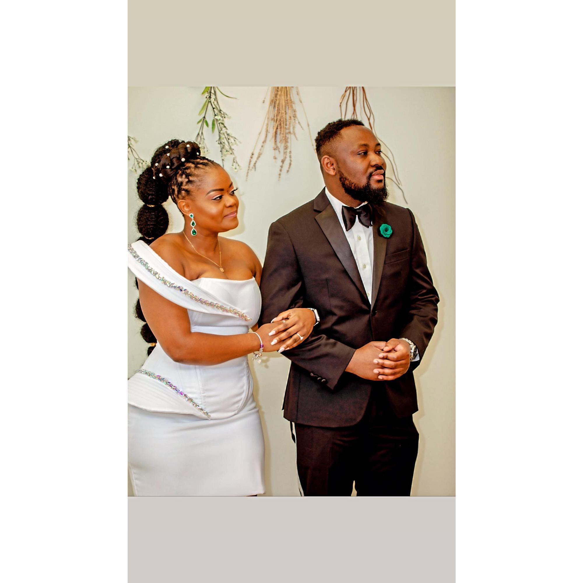 Minutes before making the cut as "Mr. & Mrs"