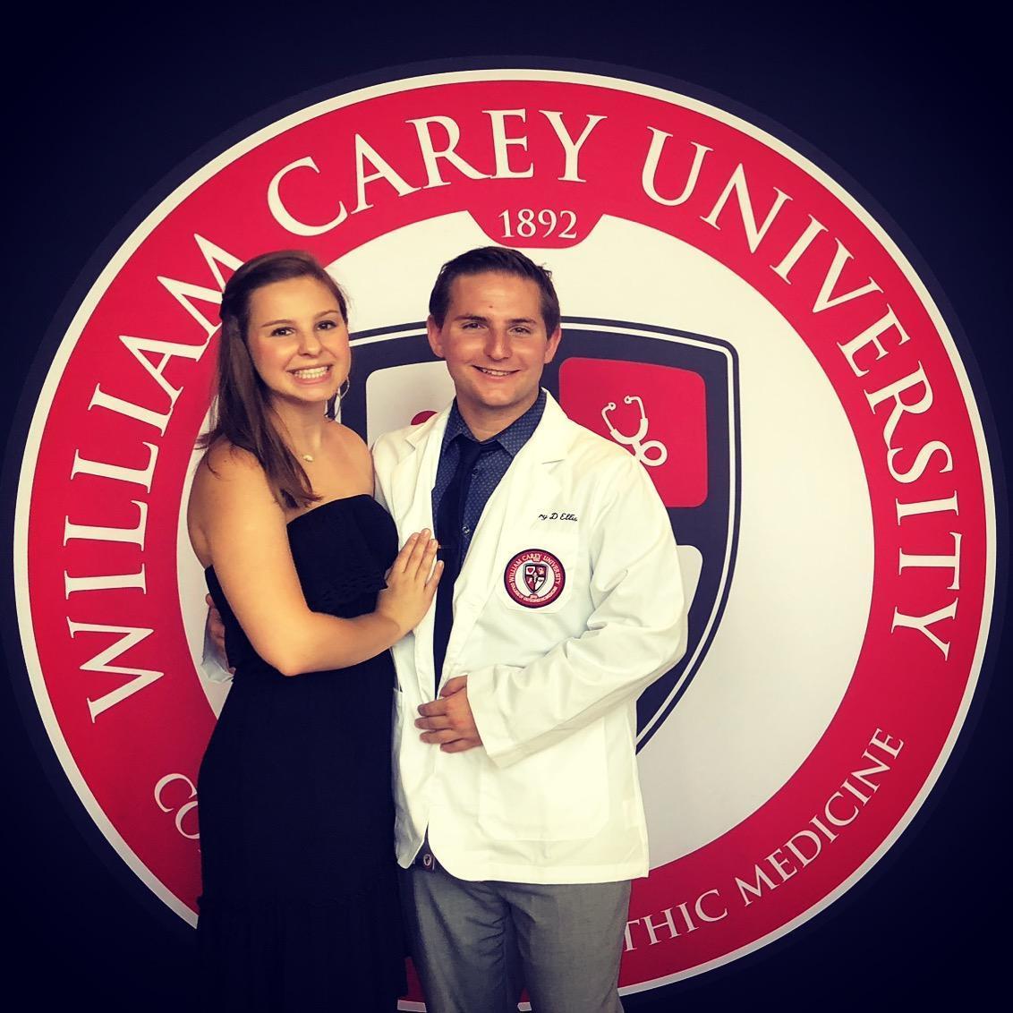 Zach's white coat ceremony for medical school in July 2018.