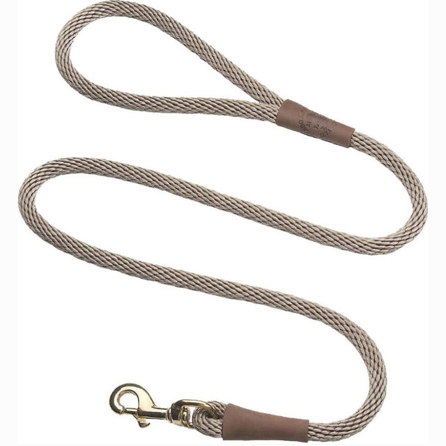 Tan Large Snap Solid Rope Dog Leash, Tan, 6-ft long, 1/2-in wide - Chewy.com