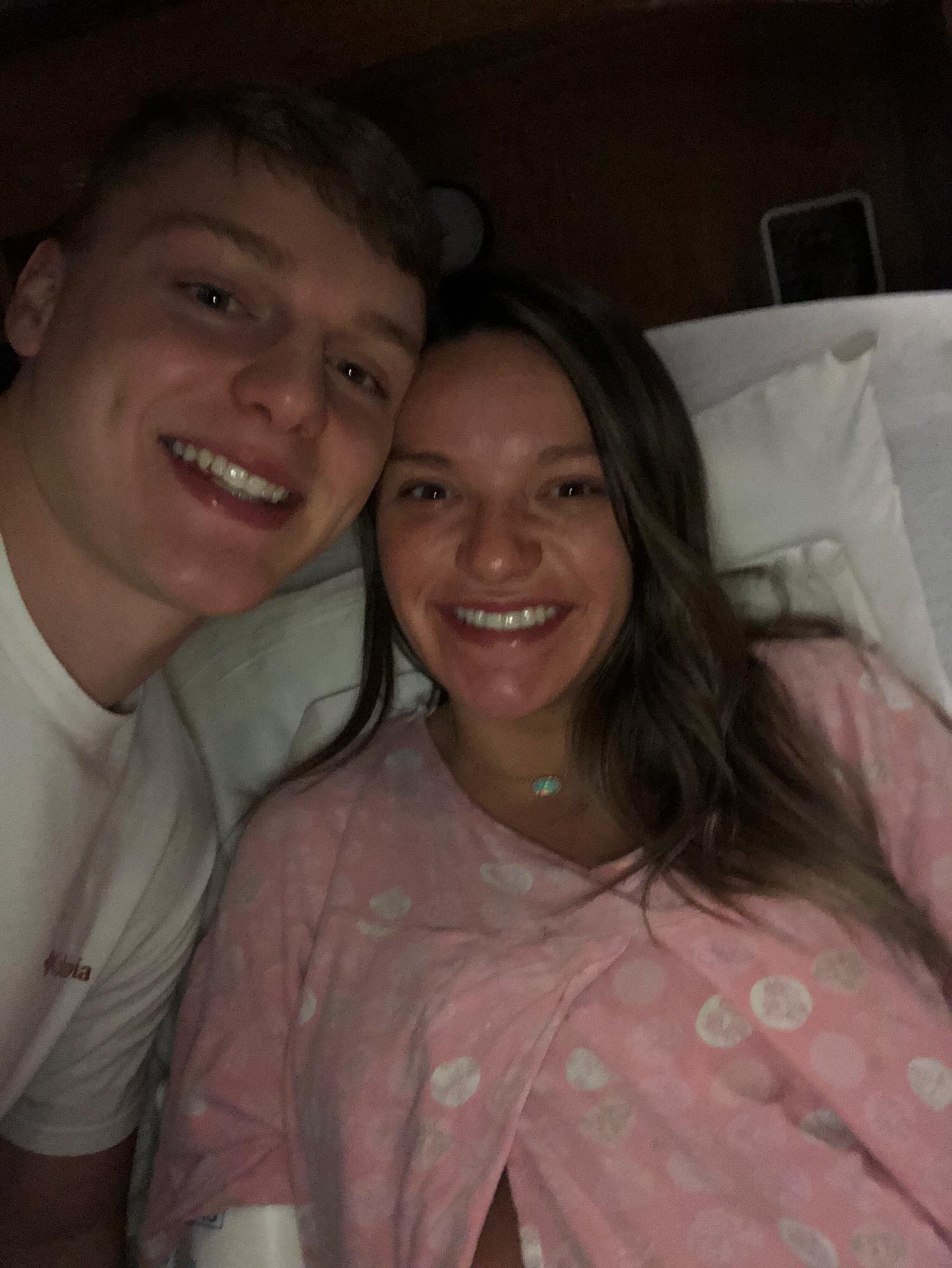 Excuse the no makeup look. Right before the birth of our beautiful Mason Elliott.