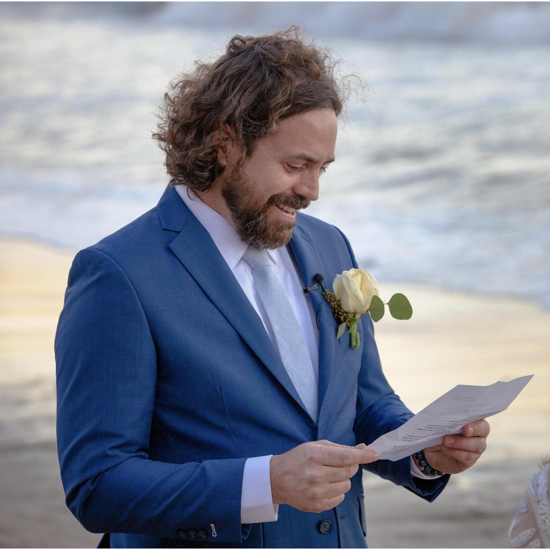 Keith Reads His Vows