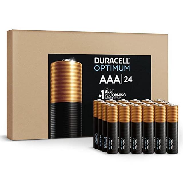 Duracell Optimum Alkaline AAA Batteries, Lasting Power Ideal for Household and Office Devices, 24 Count