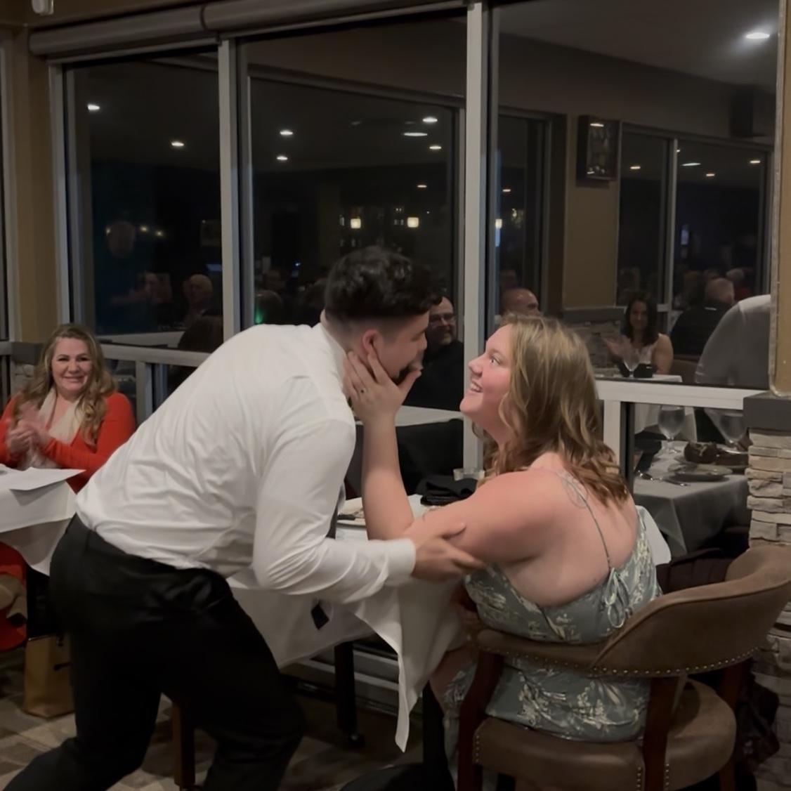 Just seconds after saying ‘yes’!!!