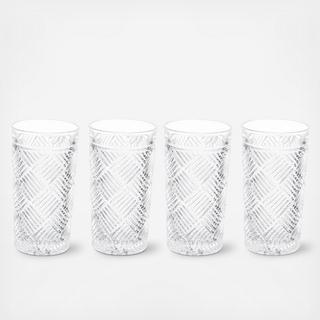 Ballard Braid Highball Glass, Set of 4