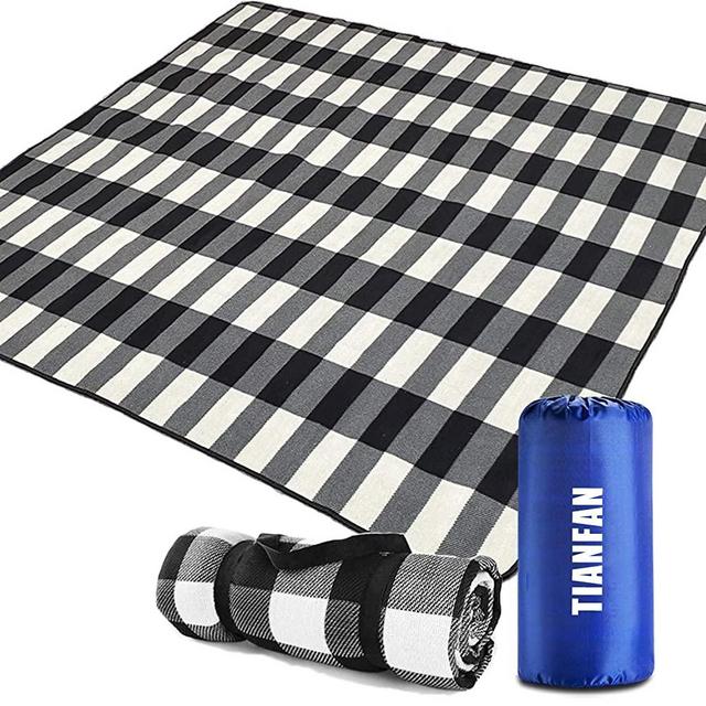TIANFAN Outdoor Picnic Blankets, Picnic Blanket 80×80 inch Large Waterproof Foldable, Sandproof Beach Blanket Mat for Travel,Camping,Family Hiking