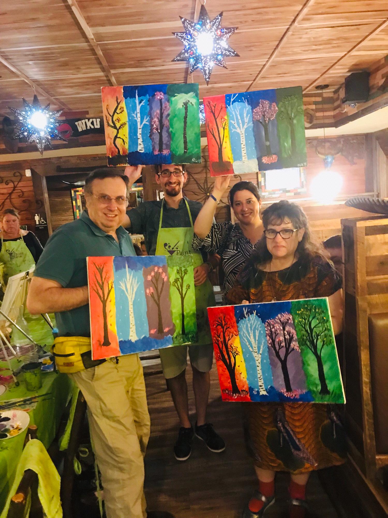 Paint night with Randy's parents
