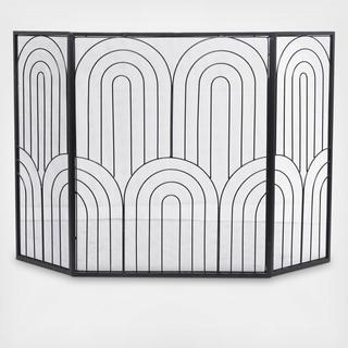 Art Deco Foldable Fireplace Screen