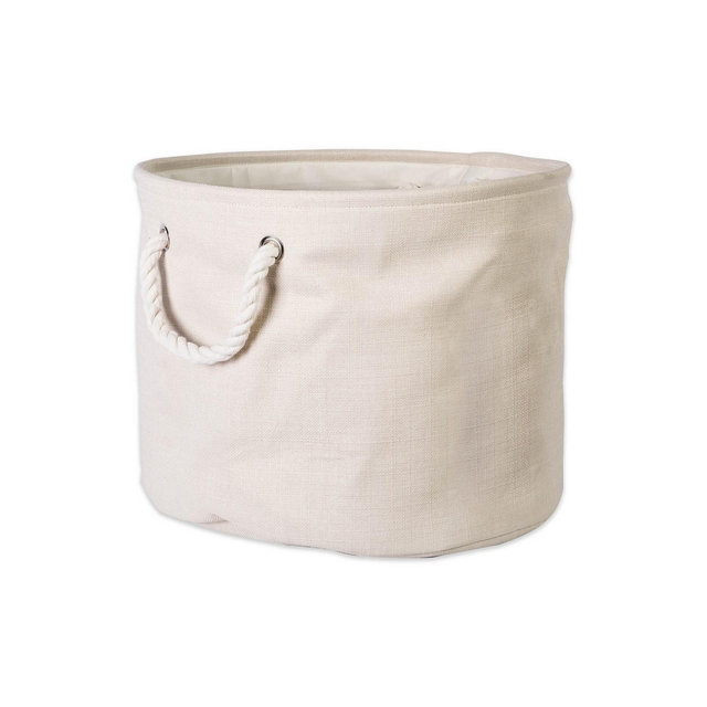 Design Imports Polyester Bin Variegated Round Large