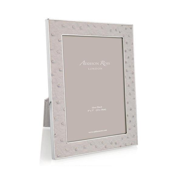 Addison Ross – Mist Ostrich & Silver Frame