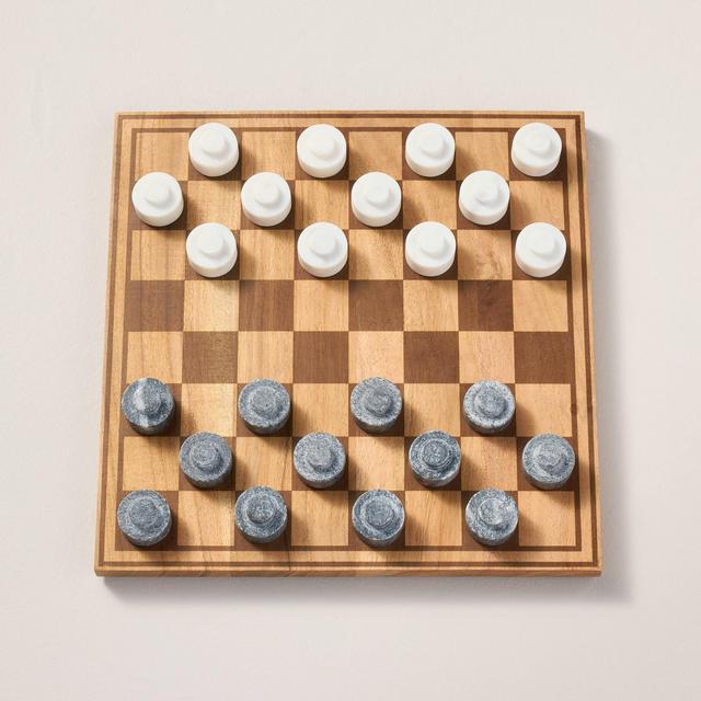 Wood & Marble Checkers Board Game - Hearth & Hand™ with Magnolia
