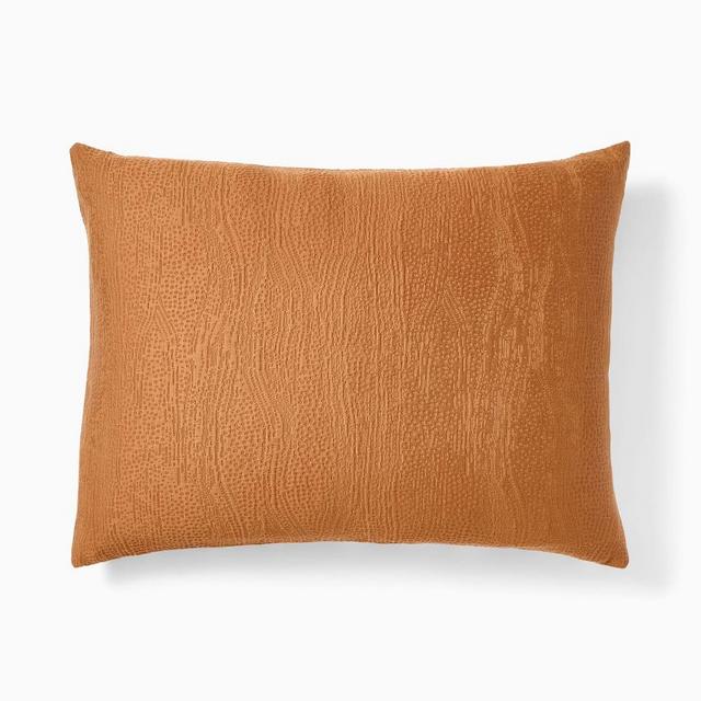 Tencel Cotton Matelasse, King Sham, Terracotta