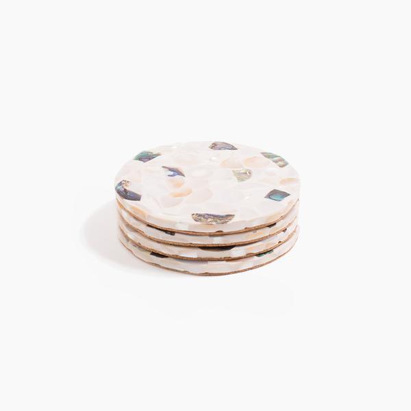 Abacá Terrazzo Coaster Set in Multi