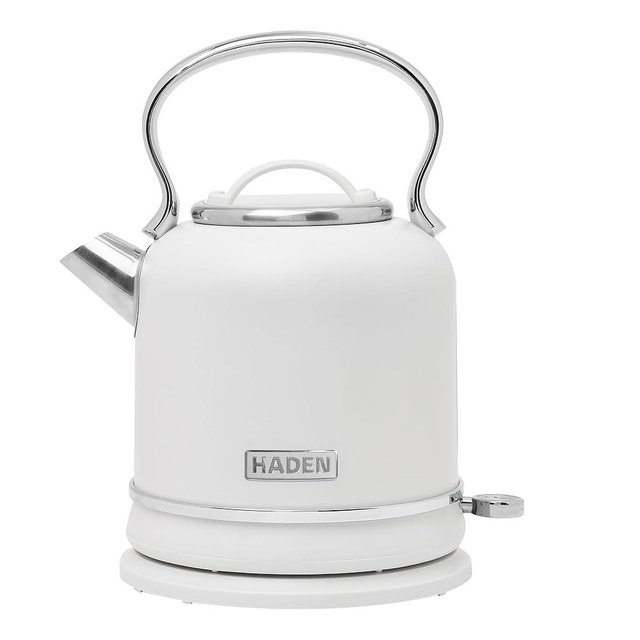 Haden Chelsea 1.7 Liter Electric Water Kettle w/ 360-Degree Base, Ivory & Chrome