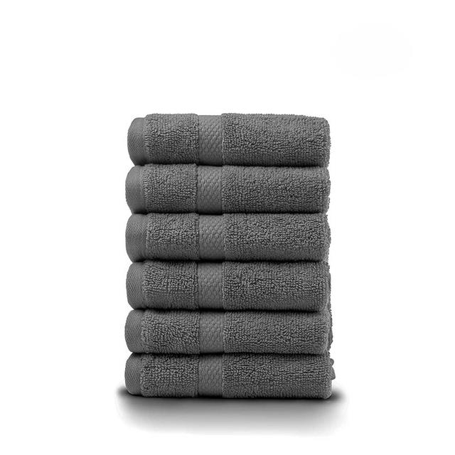 Villa Celestia Wash Cloth 100% Cotton Grey Wash Clothes for Body and Face- Soft & Luxury Face Cloths for Washing Face, Face Towels for Bathroom 650 GSM, Wash Cloths for Your face, Pack of 6 (12"X12")