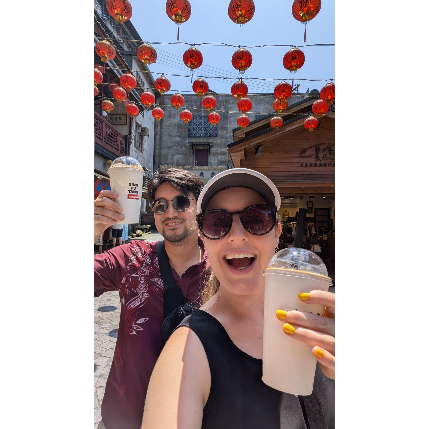 Bobba tea all-day in Jioufen, Taiwan