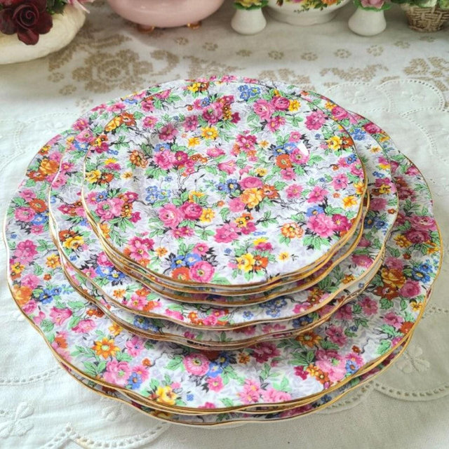 Royal Albert Rose Chintz Plate 6", 8", 10", Bone China - Sold individually