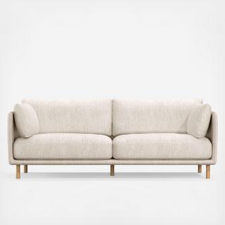 Wells Sofa with Natural Leg Finish