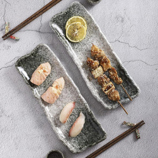 Uaral Sushi Stoneware Plate Set of 4