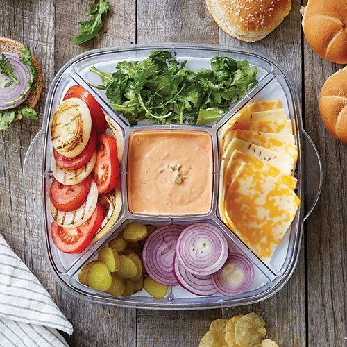 5-Section Tray for Large Square Cool & Serve