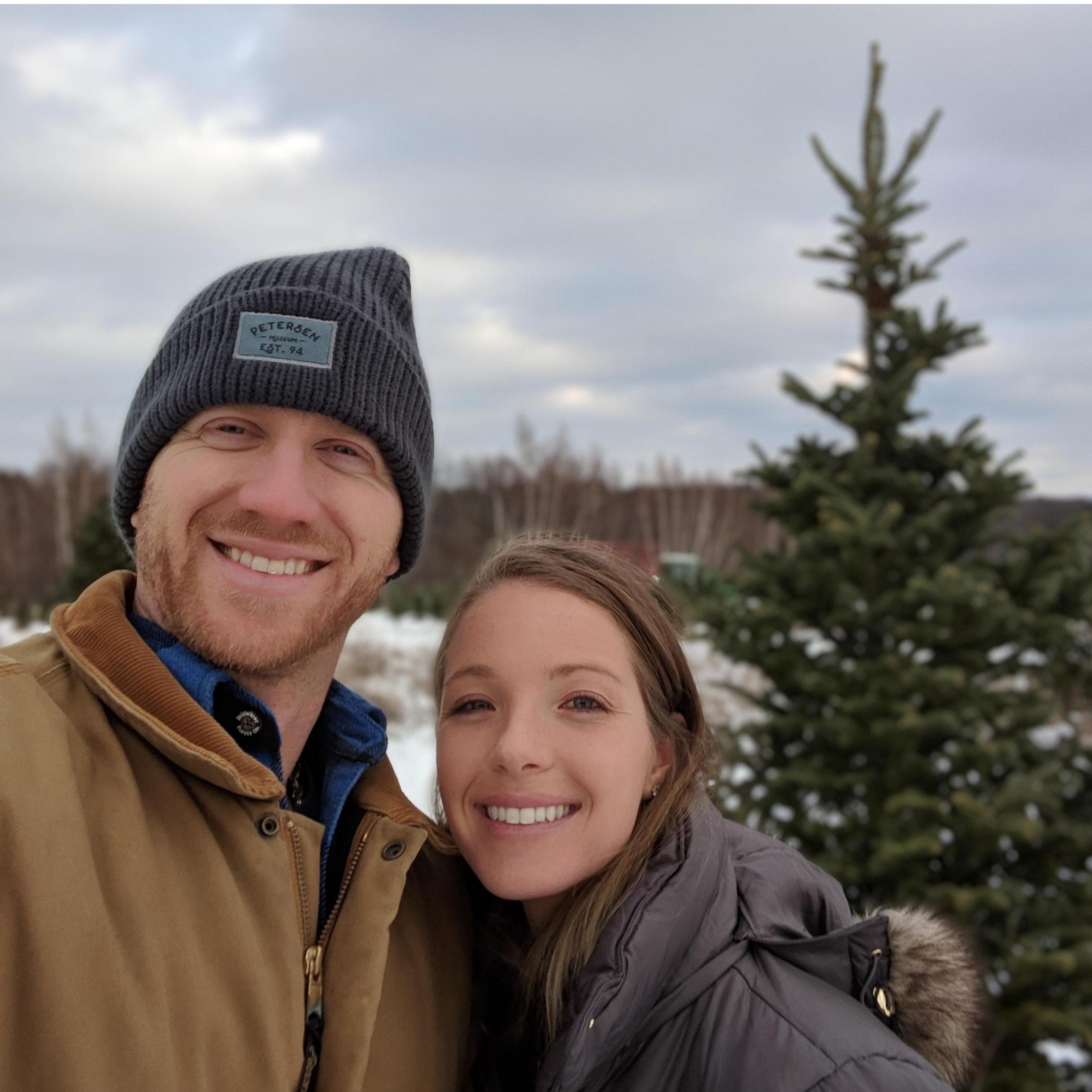 Our first Christmas tree we cut down!