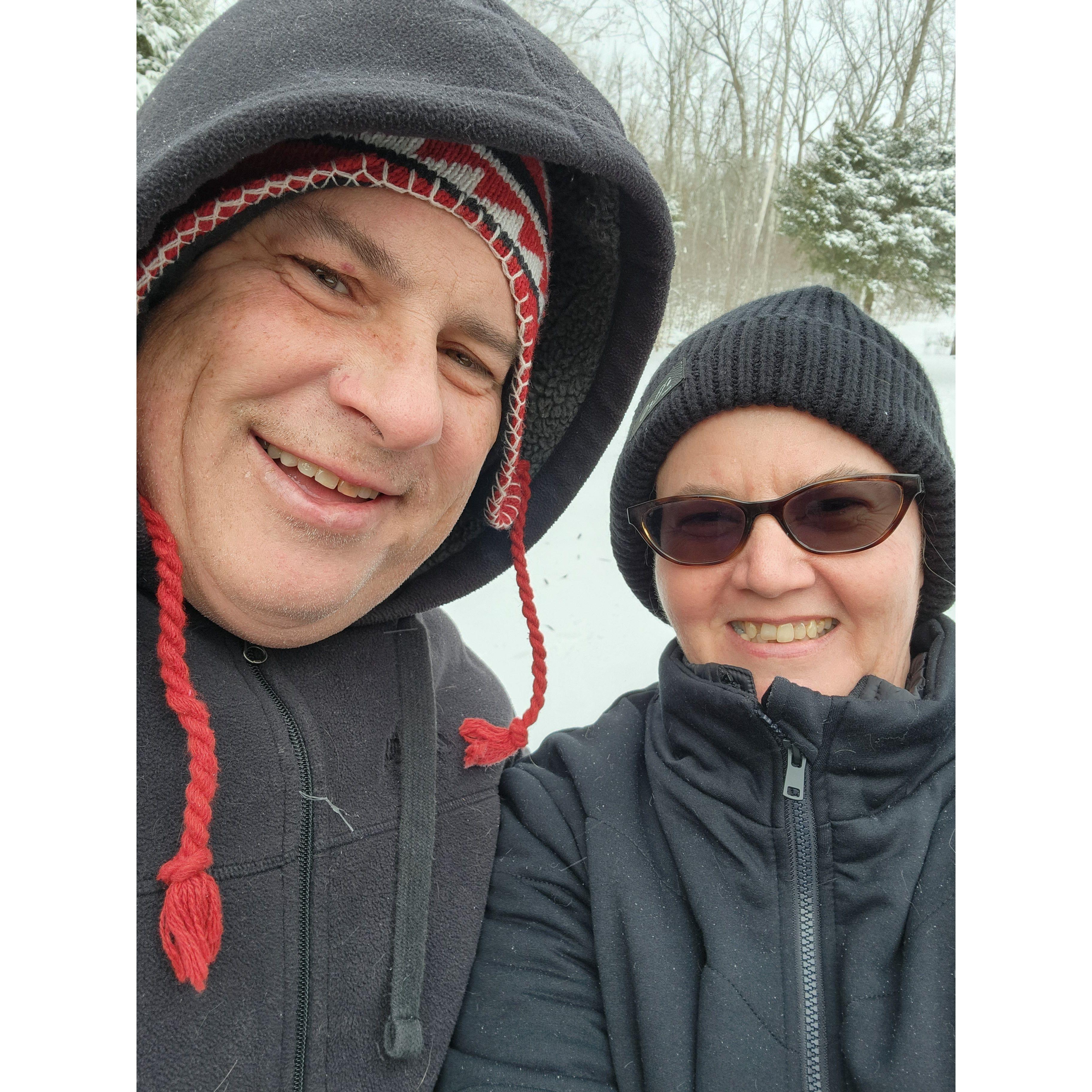Our first snow on the farm - Dec 2022