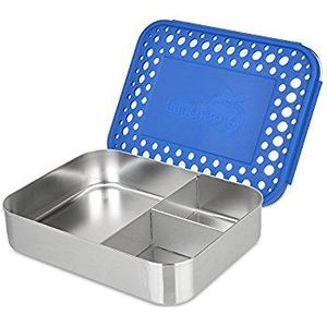 LunchBots Trio II Stainless Steel Food Container - Three Section Design Perfect for Healthy Snacks, Sides, or Finger Foods On the Go - Eco-Friendly, Dishwasher Safe and BPA-Free - All Stainless