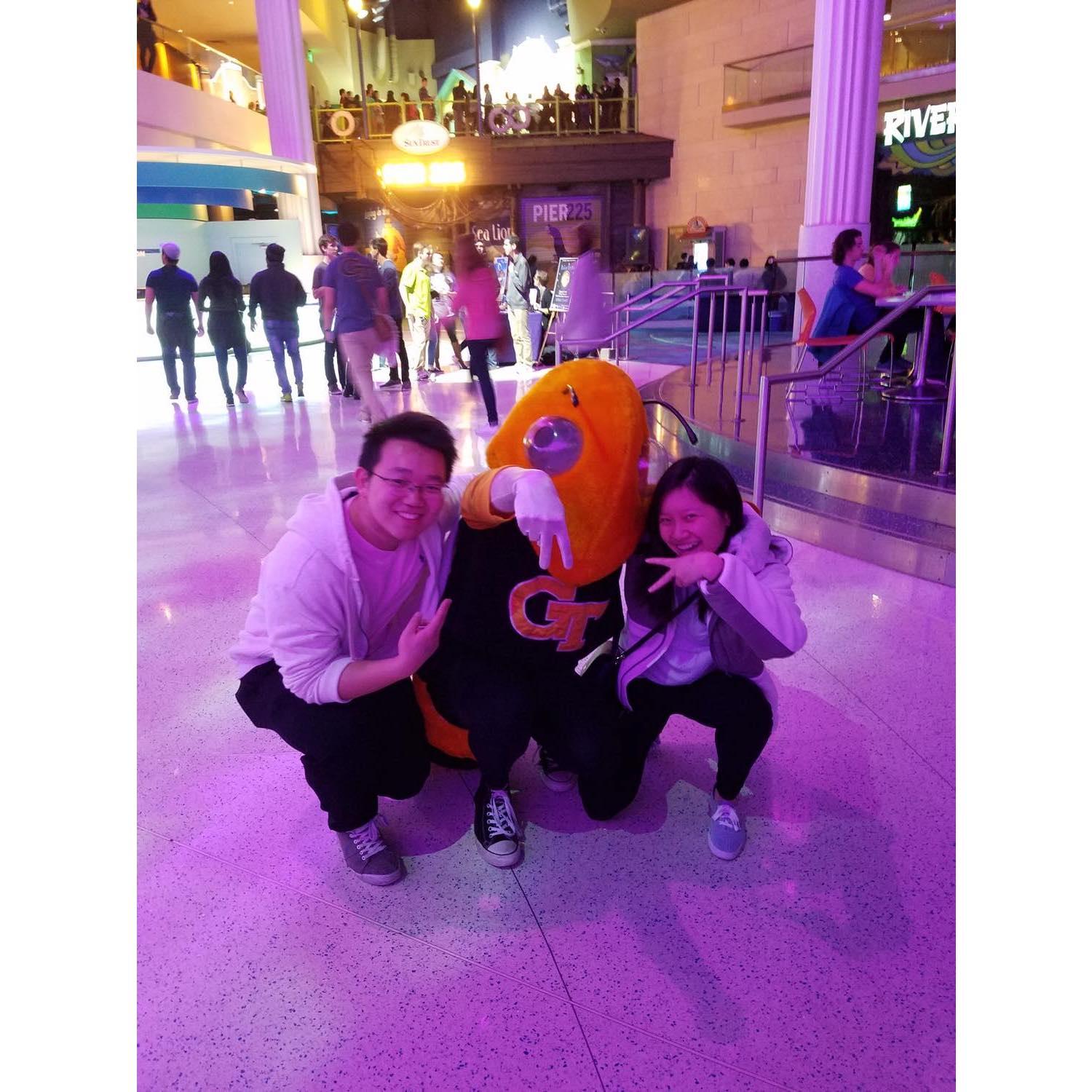 One of our first low cost dates was at the GA Aquarium for GT Night. 