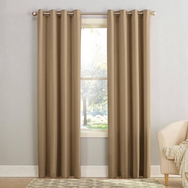 84"x54" Seymour Energy Efficient Grommet Room Darkening Curtain Panel Taupe - Sun Zero