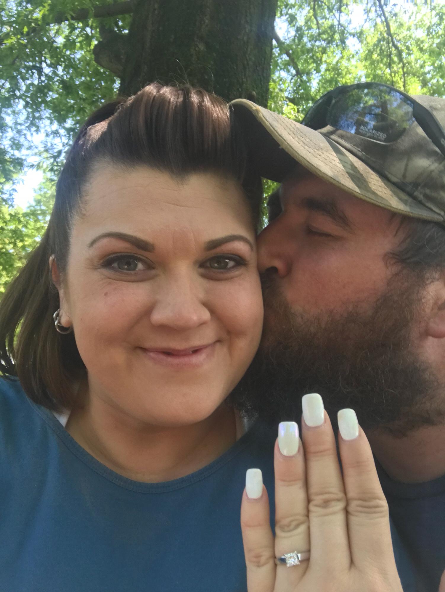 He popped the question at our favorite place,which was also our first date... Longwood Gardens!